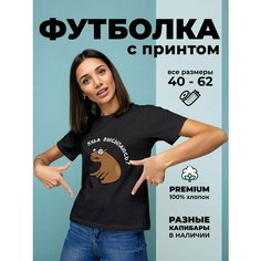 Футболка DARIART Куда высыпаюсь цвет Капибара, 1 шт., размер XL, черный