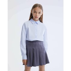 Школьная рубашка Gloria Jeans, размер 6-7л/122 (31), голубой