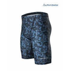 Плавки ALPHASWIM джаммеры, размер XXL/54, серый/черный