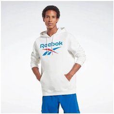 Толстовка спортивная Reebok RI FLC BIG LOGO HOOD, размер S, , white