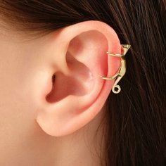 Серьги каффы ТероПром, золотистый