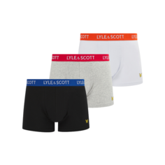 Трусы Lyle & Scott Barclay, комплект из 3 шт., размер XXL, серый, мультиколор, белый, черный