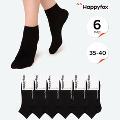 Носки Happyfox Для девушек, размер 25-27, черный