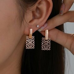 Серьги XUPING JEWELRY, размер 30 мм, золотистый