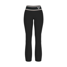 Брюки клеш GUESS, размер XS, черный