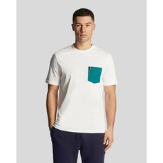 Футболка Lyle & Scott Contrast Pocket T-Shirt, размер XL, белый, зеленый