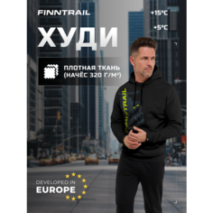 Худи Finntrail Футер с начёсом, размер S, , черный
