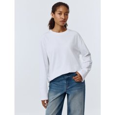 Лонгслив Sela Anna Oversize fit, размер L INT, , белый