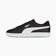 Кеды PUMA Smash 3.0 L Sneakers, размер 5 UK, черный/белый