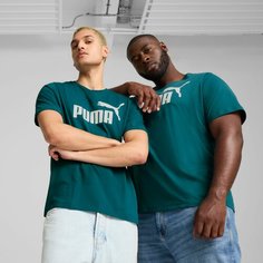 Футболка спортивная PUMA ESS+ 2 , размер L, зеленый