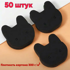 Подставка для серег 3.5х3.5 см, , черный Stefy Style