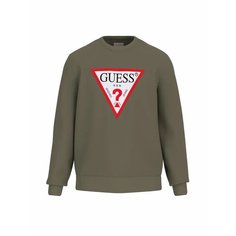 Свитшот GUESS, размер XL, , оливковый