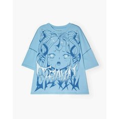 Футболка Gloria Jeans Ready! Steady! Go!, размер 9-11л/134-146, синий