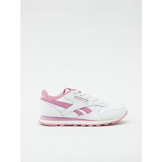 Кроссовки Reebok Classic Leather, размер 12i US, белый/розовый/бежевый