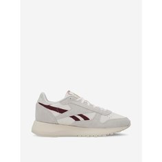 Кроссовки Reebok Classic Leather, размер 5 US, бежевый/бежевый/бордовый