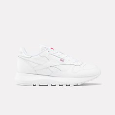 Кроссовки Reebok Classic Leather, размер 7 US, белый/белый/серый