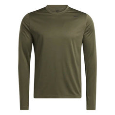 Лонгслив спортивный Reebok Training Long Sleeve Tech T-Shirt, размер S, , зелeный