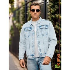 Куртка-рубашка MkJeans, размер XXXL, slate blue