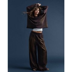 Брюки спортивные Gloria Jeans, размер XS/164 (38-40), темно-коричневый