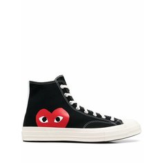 Кроссовки CONVERSE х Comme des Garcons PLAY x Comme des Garcons PLAY Chuck 70, размер 9.5 US, черный