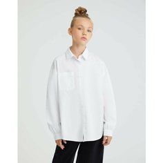 Рубашка Gloria Jeans, размер 6-8л/122-128, белый