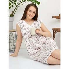 Сорочка ELEGANTHOME, размер 50-52, розовый/белый