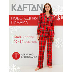 Пижама Kaftan, размер 52/54, клетка