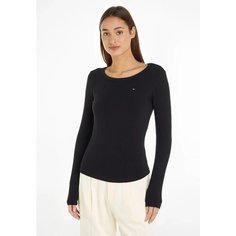 Лонгслив TOMMY HILFIGER, размер S, , черный