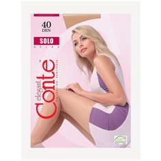 Колготки Conte elegant Solo, 40 den, профилактический класс компресии, размер 7, beige