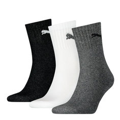 Носки PUMA Short Crew, комплект, 3 пары, размер 47/49, Grey/White/Black