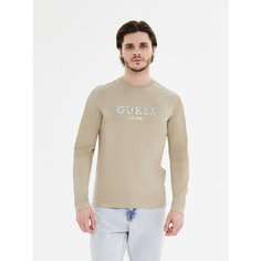 Лонгслив GUESS, размер M, , бежевый