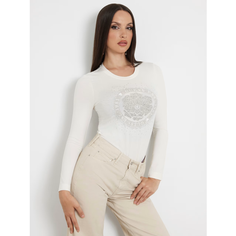 Футболка GUESS, размер M, кремовый/белый