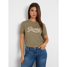Футболка GUESS, размер XS, зеленый