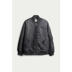 Бомбер LIME GARMENT DYE, размер S, темно-серый