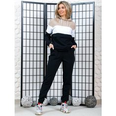 Костюм спортивный NSD-STYLE, размер 54, черный