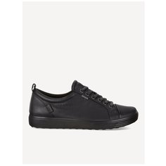 Кеды ecco SOFT 7 W, полнота F (EU)/ на среднюю стопу, размер 39, чёрный
