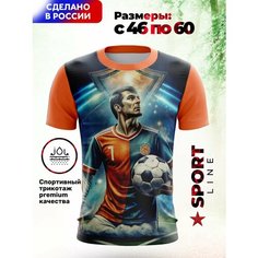 Футболка Evofox, размер M, синий, оранжевый