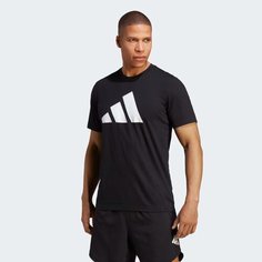 Футболка adidas Train Essentials Feelready Logo Training, размер L, черный/белый