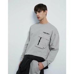 Свитшот Gloria Jeans, размер XS (40-42), , светло-серый