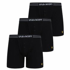 Трусы Lyle & Scott LEWIS, комплект из 3 шт., размер XL, чёрный