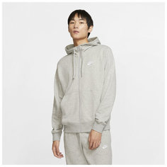 Толстовка спортивная NIKE NSW CLUB FZ FT HOODIE, размер S, , gray