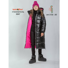 Пуховик Orso Bianco Шоки/Шейн, размер 158, розовый, черный