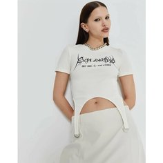 Топ Gloria Jeans Ready! Steady! Go!, размер 14-16л/164-170, молочный