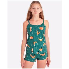 Пижама Happyfox, размер 128, зеленый
