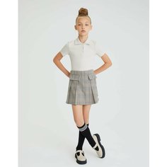 Поло Gloria Jeans GJ COOL, размер 6-8л/122-128, светло-серый
