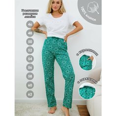 Брюки Ohana market, размер 58, зеленый меланж
