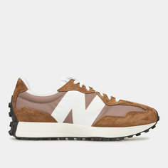 Кроссовки New Balance 327, размер 9,5 US, коричневый/белый/сиреневый