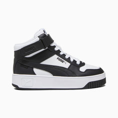 Кеды PUMA Carina Street Mid, размер 5,5 UK, белый/черный