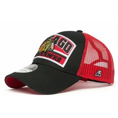 Бейсболка Atributika & Club Chicago Blackhawks, размер 55-58, красный, черный