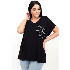 Футболка Lika Dress, размер 64, чёрный